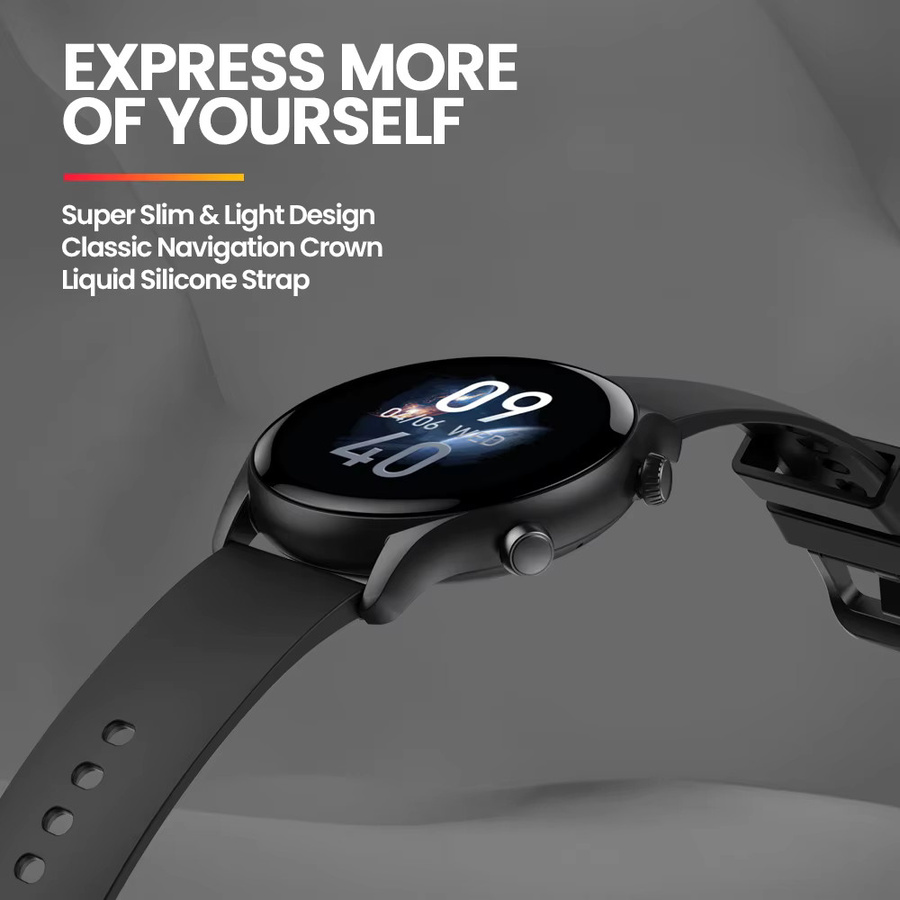 Zeblaze Smartwatch, Schwarz, Silikon, Unisex, 44 mm - Bild 2