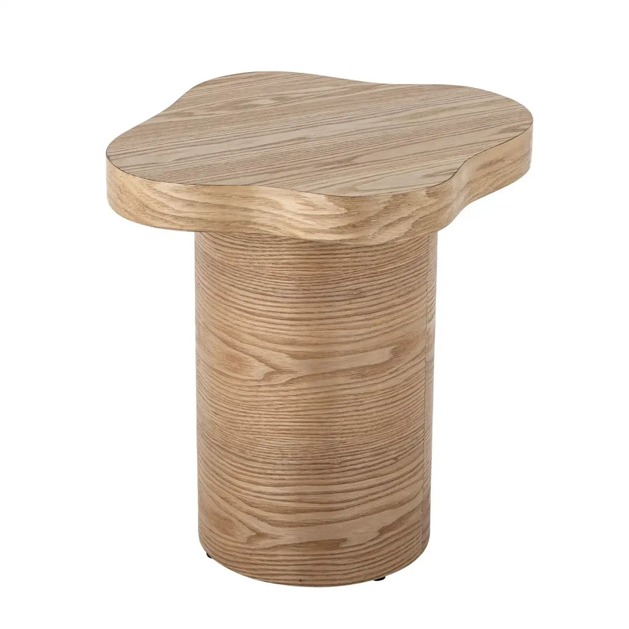 Bloomingville Beistelltisch Elmer aus Holz in Braun, rund mit Holzfurnier und MDF, Durchmesser: 40 cm - Bild 1