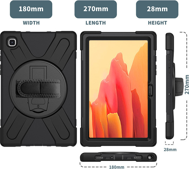 eSTUFF Defender Case Schutzhülle für Samsung Galaxy Tab A7 in Schwarz - Bild 1