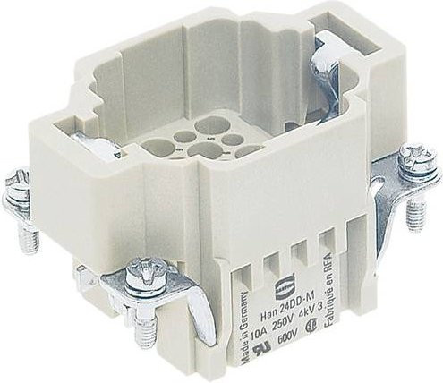 HARTING Stifteinsatz 24 Crimpen in Grau und Weiß (09162243001) - Bild 1