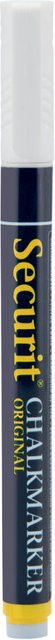 Securit Flüssigkreidestift mit Rundspitze in Weiß, Schriftbreite 1-2 mm - Bild 1