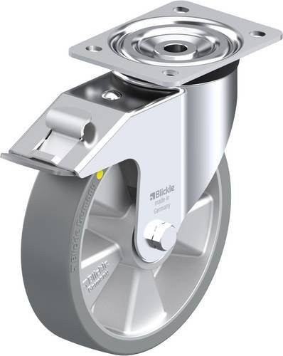 Blickle Lenkrolle L-ALTH 200K-FI-AS mit Feststeller in Silber und Grau, Rad-Durchmesser: 200 mm, Tragfähigkeit: 400 kg - Bild 1