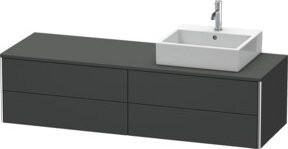 Duravit Waschtischunterschrank XSquare in Graphit Grau Matt, B/H/T: 160 x 40 x 54,8 cm - Bild 1
