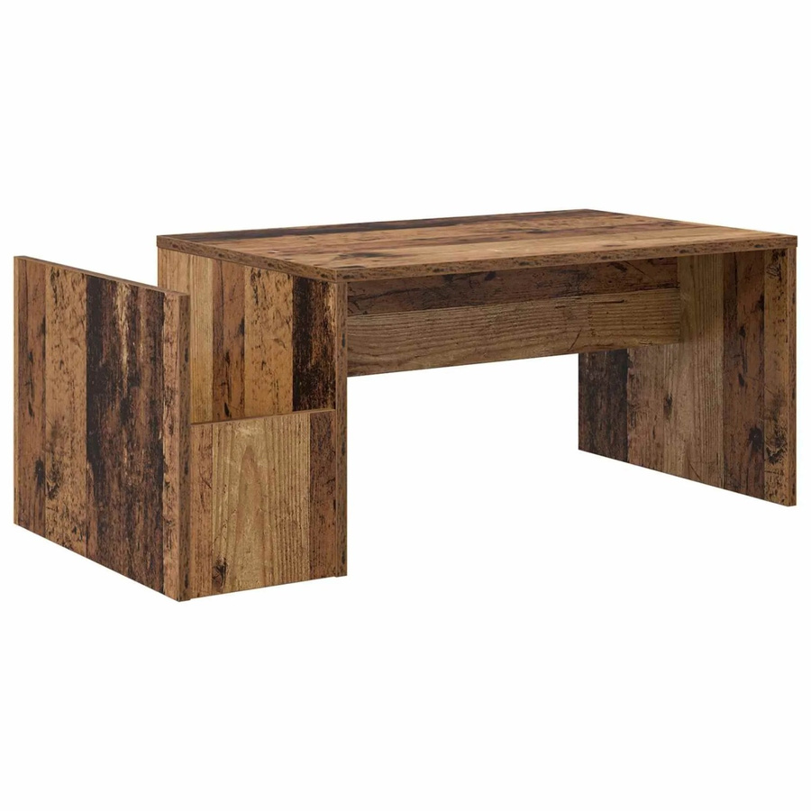 vidaXL Couchtisch aus Holzwerkstoff in Braun, modern und rechteckig, B/T/H: 90 x 45 x 35 cm - Bild 2