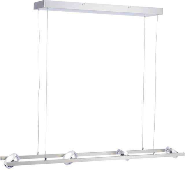 Just Light LOLAsmart-OPTI LED-Pendelleuchte aus Stahl, Silber, RGBW, dimmbar mit Fernbedienung, B/L: 16,5 x 98 cm - Bild 1