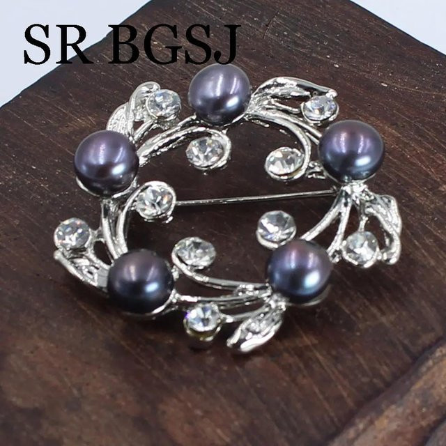 Lucky Star Jewelry Brosche, Süßwasserperle, Zirkon, Damen - Bild 1