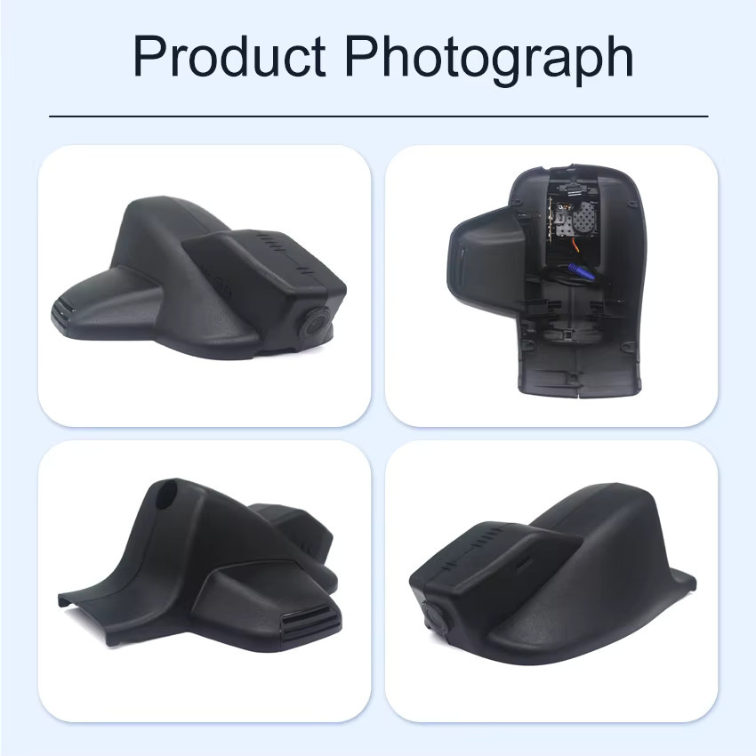 HESHECAM Dashcam für Jeep Compass (2. Generation) 2018-2025, Plug-and-Play Auto-DVR-Kamera mit WLAN-Verbindung und App-Steuerung, Schwarz - Bild 4