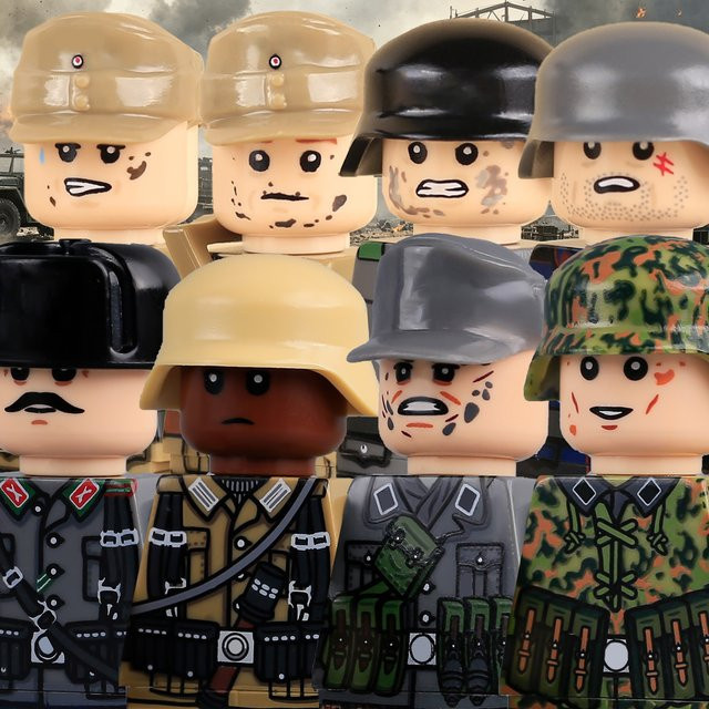 BRICKPANDA MOC WW2 Militär-Soldaten Ingenieur-Kommandant Figuren, Bausteine, Einzelfigur - Bild 1