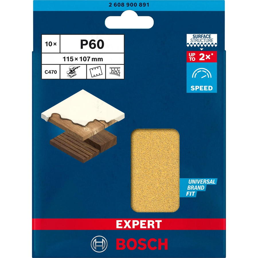 Bosch Expert C470 Schwingschleifpapier gelocht Körnung 60 B: 115 mm, H: 107 mm, 10 Stück - Bild 3