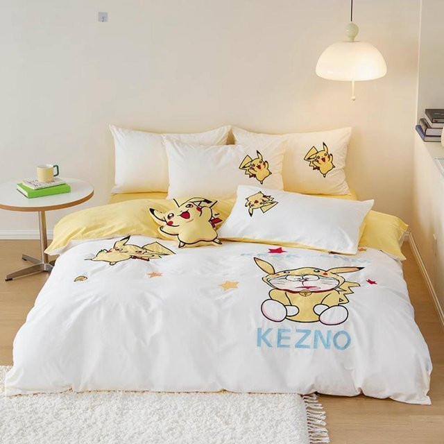 JMG Household Supplies Stitch Bettwäscheset mit Bettbezug und Kissenbezug, Farbe: Weiß, B/H: 90 x 200 cm - Bild 1