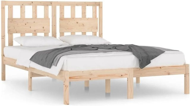 vidaXL Massivholzbett aus Kiefer in Braun mit rustikaler Optik B/T/H: 160 x 200 cm - Bild 1
