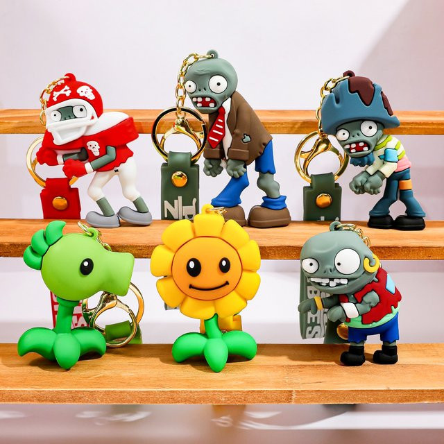 Hasbro Plants Vs Zombies Schlüsselanhänger-Set, PVC, Bunt - Bild 1