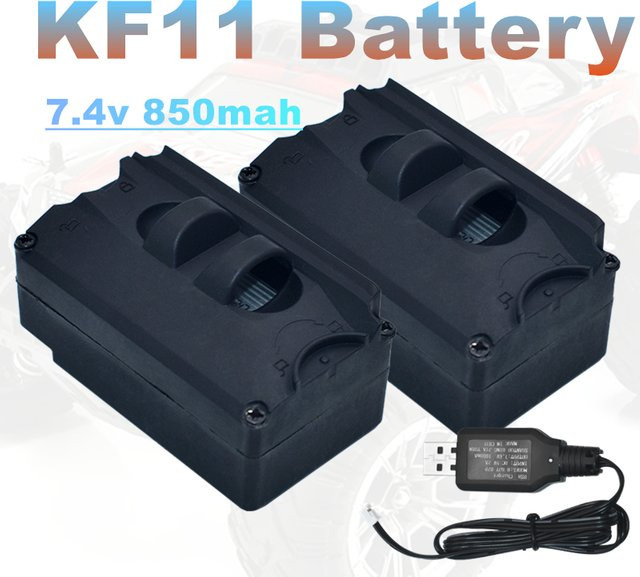 TERFPV Li-Ion Batterie 7,4 V 850 mAh für KF11 RC Auto in Schwarz - Bild 1