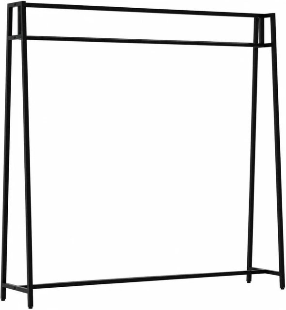 DELUKE Kleiderständer FRITZ Kleiderstange und Jackenständer aus Metall in Schwarz Matt, B/T/H: 150 x 35 x 150 cm - Bild 1