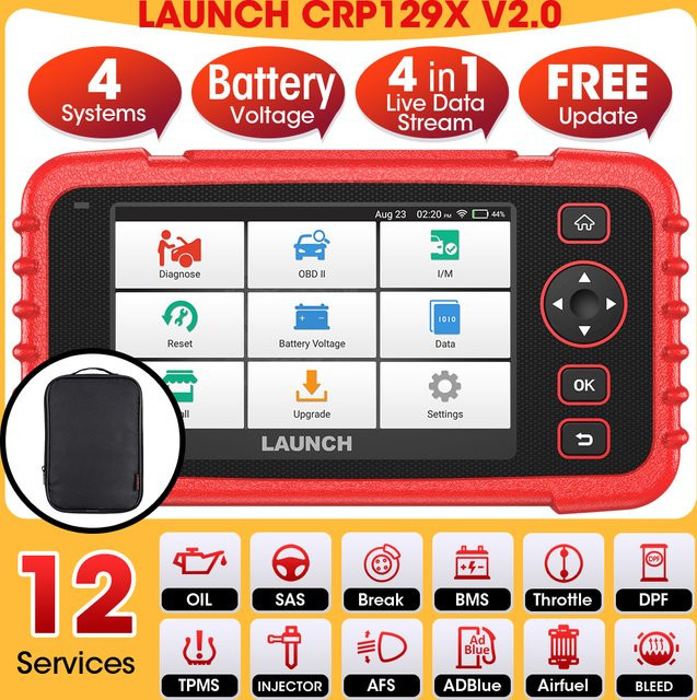 LAUNCH X431 CRP129X V2.0 OBDII Diagnosegerät Professioneller Kfz-Scanner - Bild 1