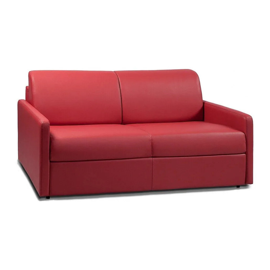 Vente-unique Schlafsofa Calife in Rot mit Kunstlederbezug und Schaumstoffpolsterung, Breite: 170 cm - Bild 2