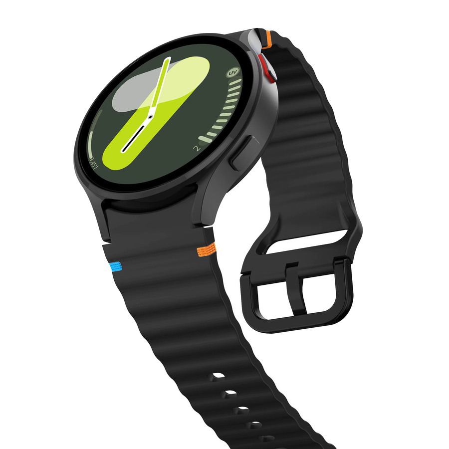 Samsung Galaxy Watch Armband, Silikon, Schwarz, Unisex - Bild 3