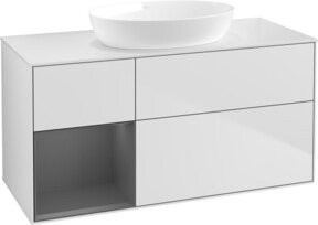 V&B Waschtischunterschrank Finion in Weiß lackiert, Breite: 120 cm, Tiefe: 50,1 cm, Höhe: 50,1 cm - Bild 1