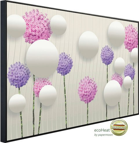 papermoon Infrarotheizung EcoHeat mit Blumenmuster in Bunt und Matt-Effekt, inklusive App-Steuerung und Überhitzungsschutz - Bild 1