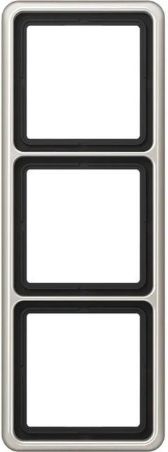 Jung Abdeckrahmen 3-fach CD500 in Platin/Silber - Bild 1