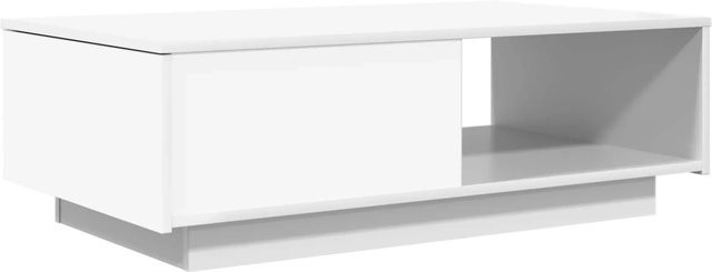 vidaXL Couchtisch mit Schubladen in Weiß, modern und rechteckig, B/T/H: 95 x 55 x 31 cm - Bild 1
