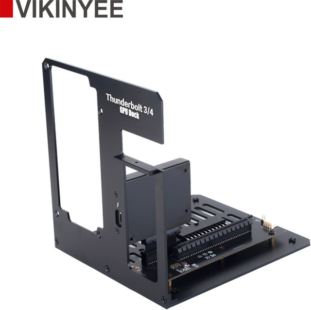 Vikinyee Thunderbolt Docking Station eGPU-Dock in Schwarz zur externen Erweiterung für PC, kompatibel mit Thunderbolt 3/4 und unterstützt RTX4090 sowie RX7900XT Grafikkarten - Bild 1