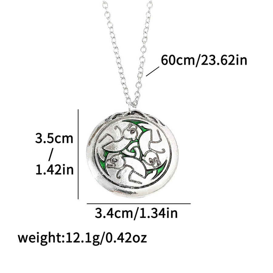 TAKARA TOMY Halskette Charm, Drei Bären, Silber, Unisex, Vintage - Bild 2
