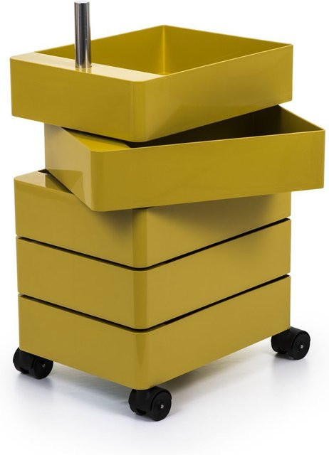 Magis 360 Container mit Rollen in Gelb aus ABS Kunststoff und Aluminium mit glänzender Oberfläche - Bild 1