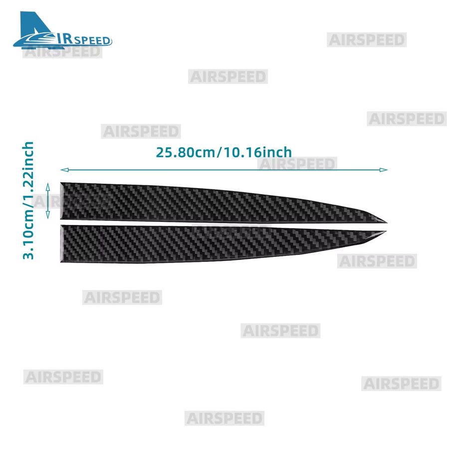 AIRSPEED Carbon-Dekor-Trim-Panel für BMW i3 (2013-2022), Türlautsprecher-Abdeckungen aus Soft-Carbon-Faser, Schwarz, 2 Stück - Bild 3