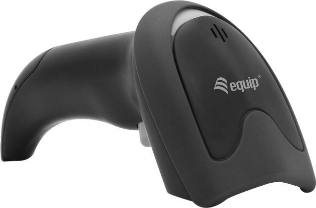 Equip USB 1D Laser-Barcodescanner in Schwarz mit Ständer und Auto-Induktion - Bild 1