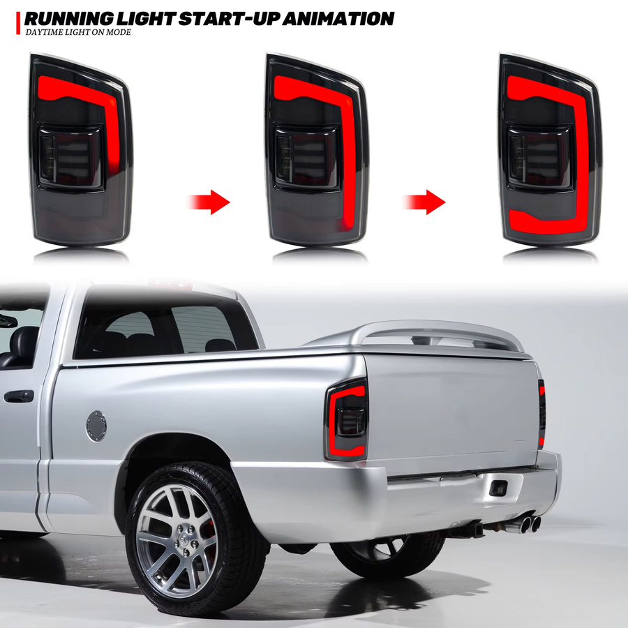LED-Rückleuchten-Set mit sequenziellem Blinker für Dodge Ram 1500 2500 3500 der 3. Generation (Modelljahre 2002-2005) - Bild 3