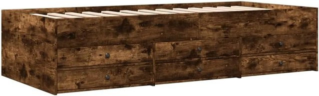 vidaXL Tagesbett mit Schubladen in Räuchereiche, ohne Matratze, B/T/H: 101,5 x 200 x 45,5 cm - Bild 1