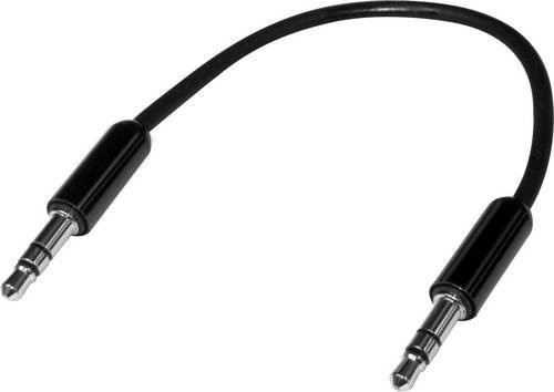 SpeaKa Professional SP-7870496 Audio Anschlusskabel mit 3,5 mm Klinkensteckern, Schwarz, Länge: 10 cm - Bild 1