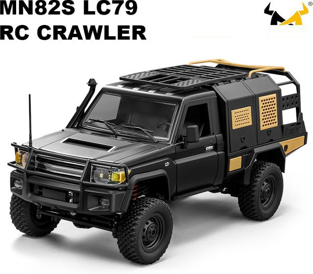 JIKEFUN RC Crawler LC79 RC Pickup, 1:12 Maßstab, ferngesteuert, gelb - Bild 1
