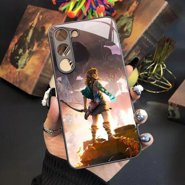Handyhülle im Cartoon Anime Zelda Design für Samsung Galaxy S24 S23 S22 S21 S20 A54 A34 A24 Note20 M54 FE Ultra Plus Multicolor - Bild 1