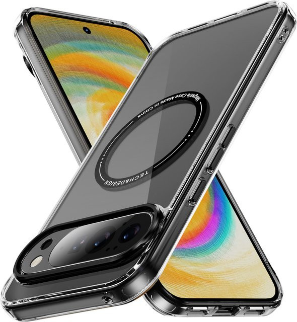 Transparente MagSafe Acryl-Hülle für Google Pixel 9, stoßfeste magnetische Kristall-Hartschale - Bild 1