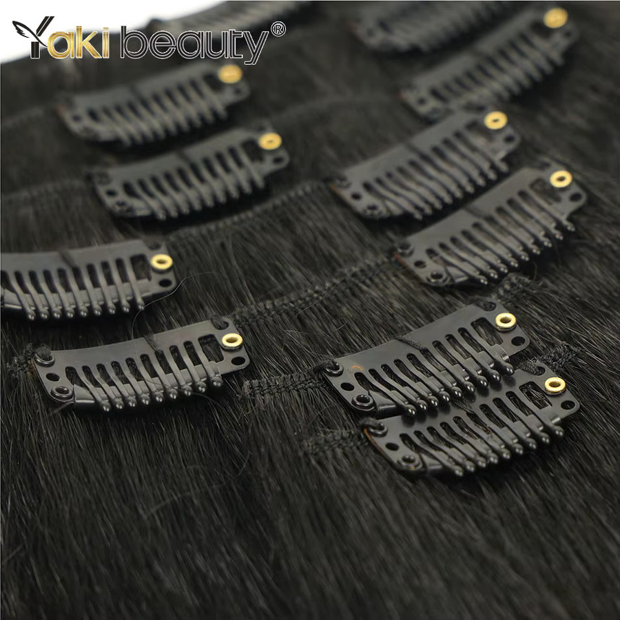 YAKIBEAUTY Haarverlängerung Yaki Clip, Synthetisch, 14 Zoll, 7 Teile/Set - Bild 3