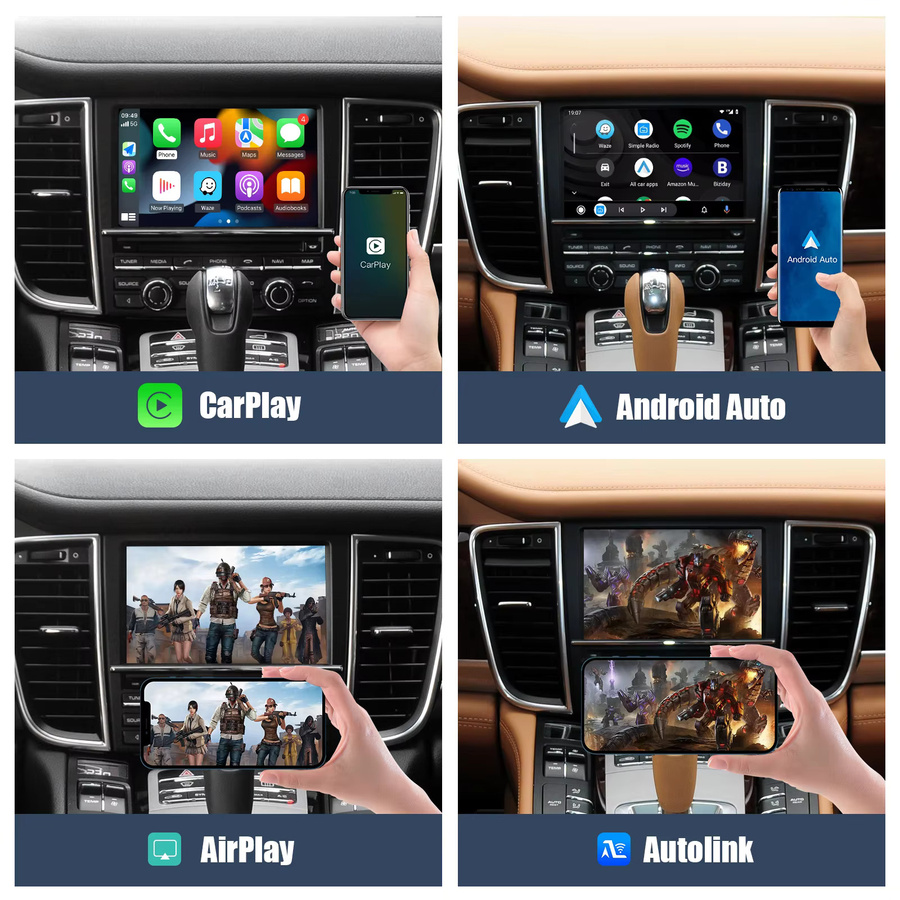 CARABC Drahtlose Carplay und Android Auto Rückfahrkamera für Porsche PCM3.1 Modelle in Schwarz - Bild 2