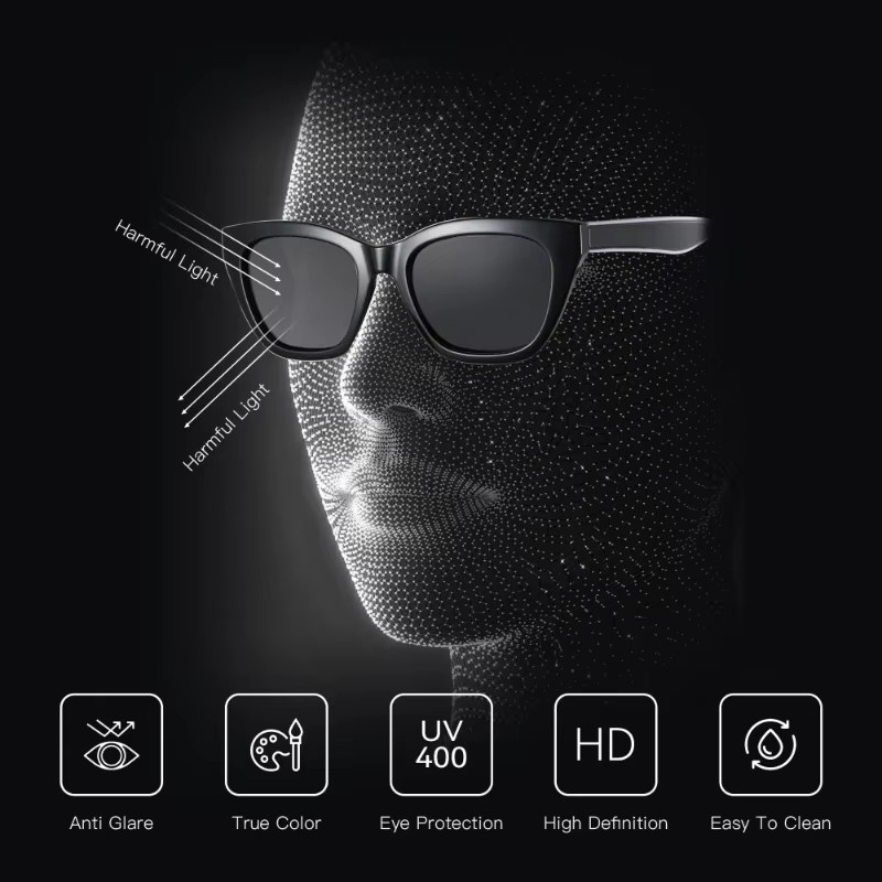 BLUEMOKY Sonnenbrille Cat-Eye, Vollrand, Kunststoff, schwarz, Damen - Bild 3