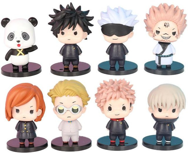 Binchi Outdoor Product Jujutsu Kaisen Q-Version Figur, 8-teiliges Set, ab 14 Jahren - Bild 1