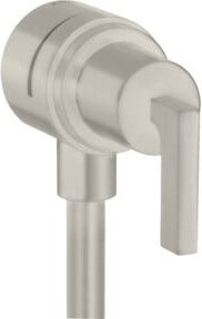 Hansgrohe Axor Citterio Absperrventil Stop mit Rückflussverhinderer und Hebel in Edelstahl-Optik, Anschluss 1/2" - Bild 1