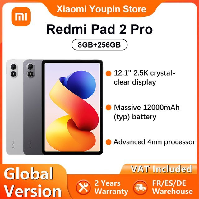 Xiaomi Redmi Pad 2 Pro Tablet Globale Version in Purple mit 12,1 Zoll 2,5K Display, 120Hz Bildwiederholrate, Snapdragon 7s Gen 4 und 12000mAh Akku - Bild 1