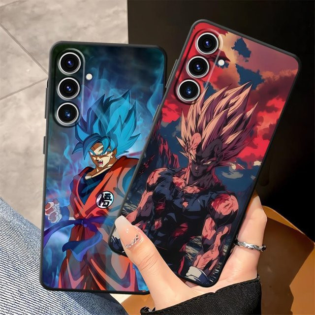 Dragon Ball Vegeta und Goku Handyhülle für Samsung Galaxy A-Serie in Schwarz und Multicolour als Soft Case - Bild 1