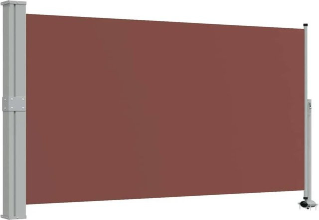vidaXL Ausziehbare Seitenmarkise aus Polyester in Braun, B/H: 300 x 130 cm - Bild 1