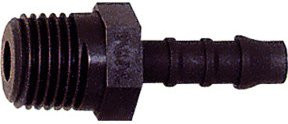 Riegler Gerader Einschraubstutzen R 1/4 a. für Schlauch LW 5 mm aus PA 6 in Schwarz - Bild 1