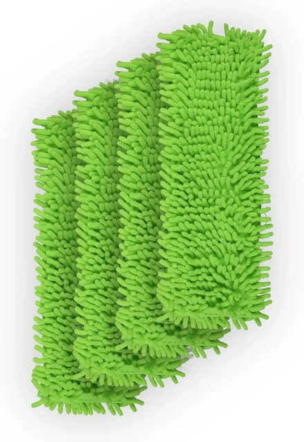 Bestlivings Bodenwischer Ersatzbezug aus Mikrovelour Chenille in Grün, 4er Pack - Bild 1