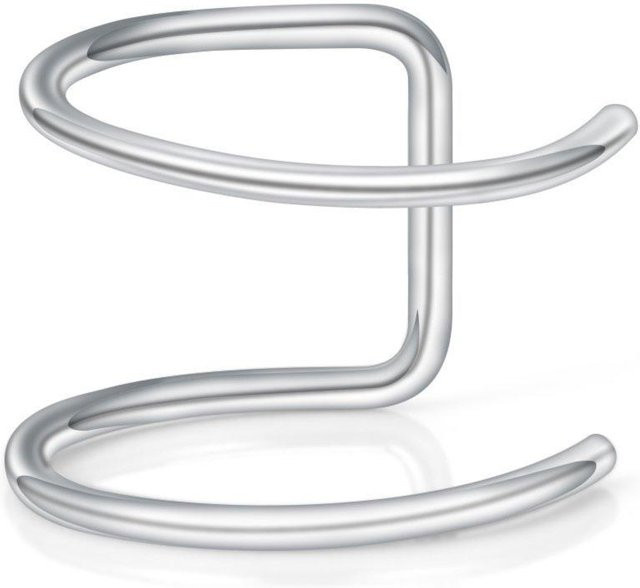 Ohrclip, Edelstahl, Weiß, Unisex - Bild 1