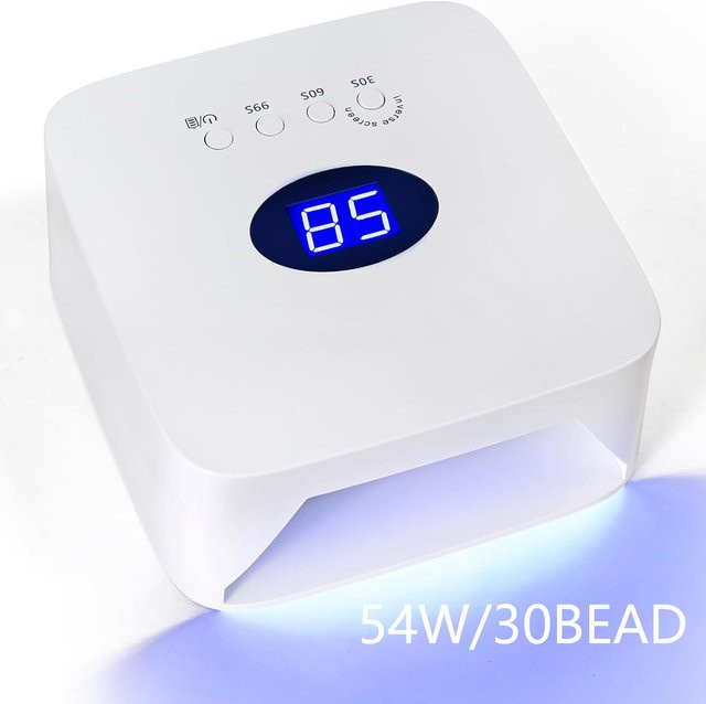 S50 WHITE UV-LED-Nagellampe, 54W, wiederaufladbar, Weiß - Bild 1