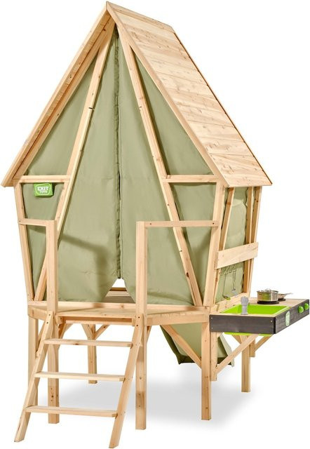 EXIT TOYS Yuki 350 Holzspielhaus mit Rutsche, Balkon und Matschküche - Bild 1
