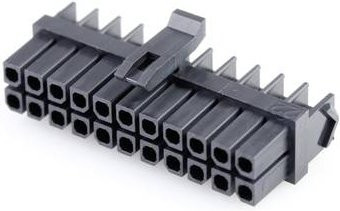Molex Buchsengehäuse-Kabel 22-polig in Schwarz und Grau - Bild 1